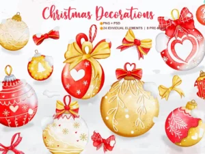 christmas ball christmas ornament watercolor1
