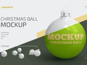 christmas ball mockup set1