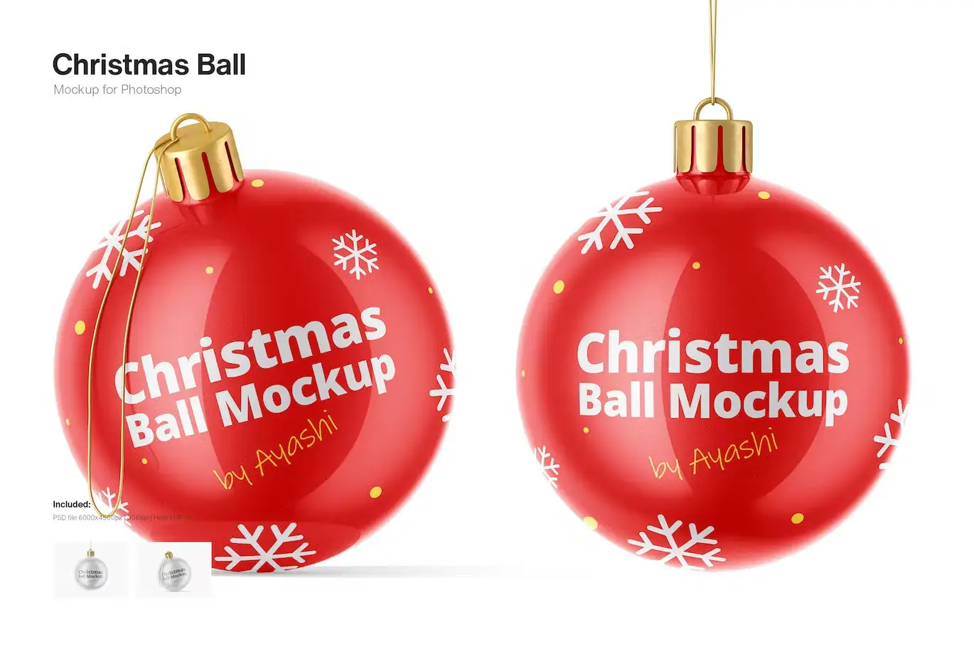 Christmas Ball Mockup