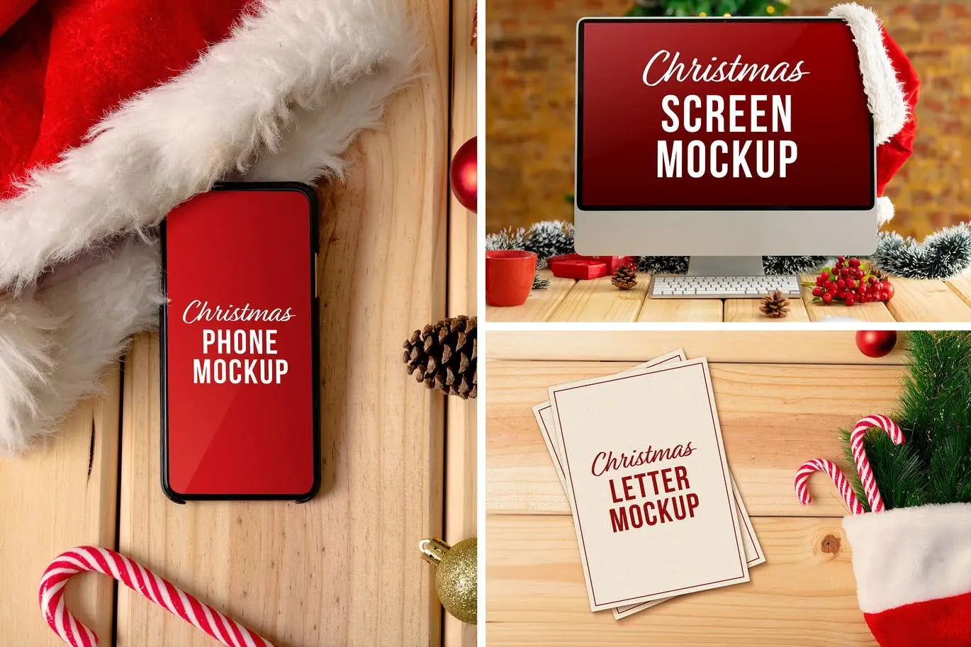 Christmas Device and Letter Mockup Set