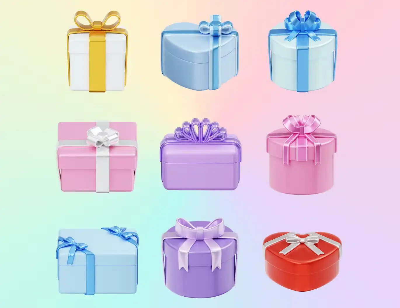 Christmas Gift Box 3D Illustration