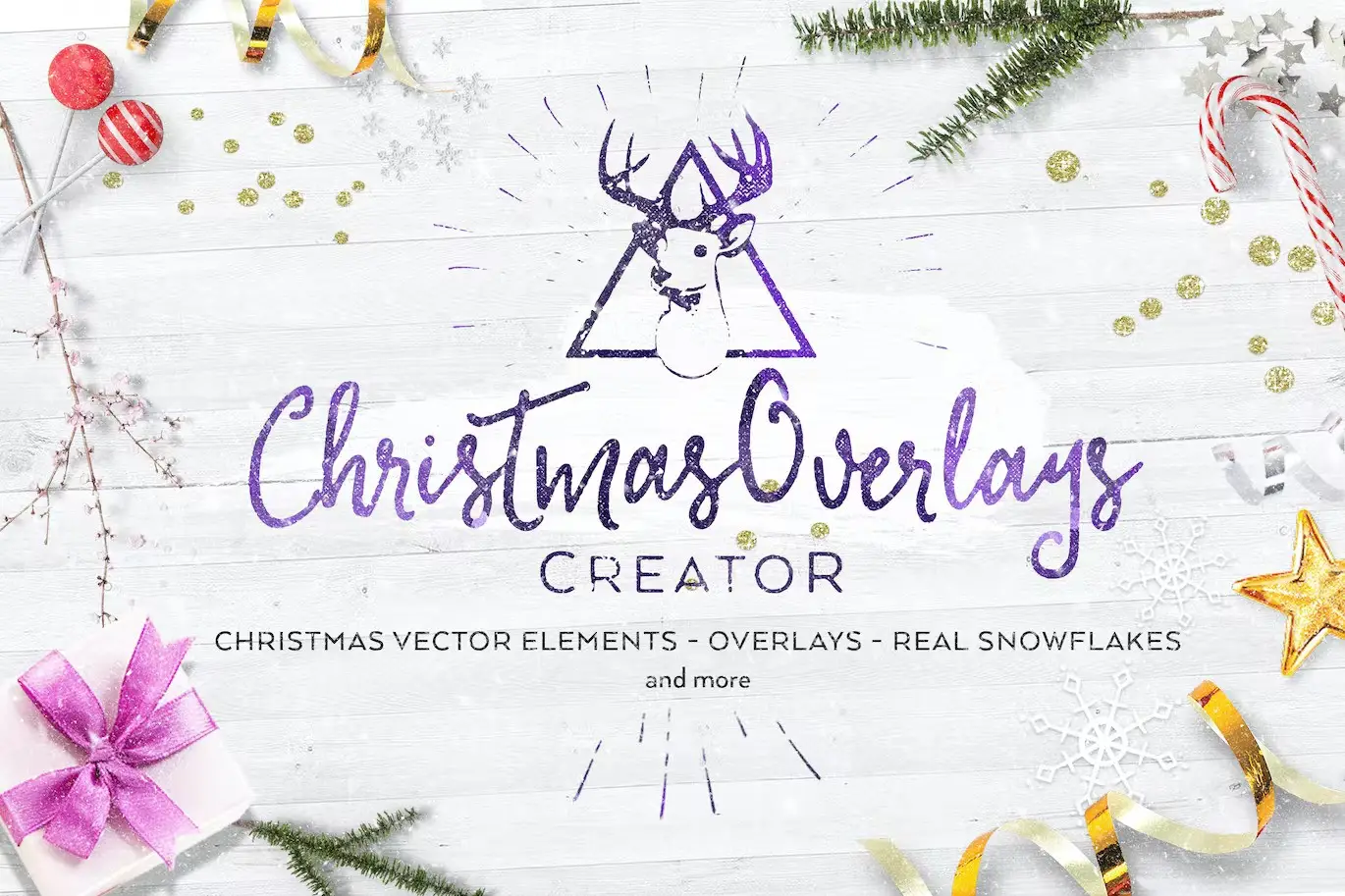 Adobe Photoshop Photo Overlay Bundle - 2 Overlays 3 christmas overlays creator01
