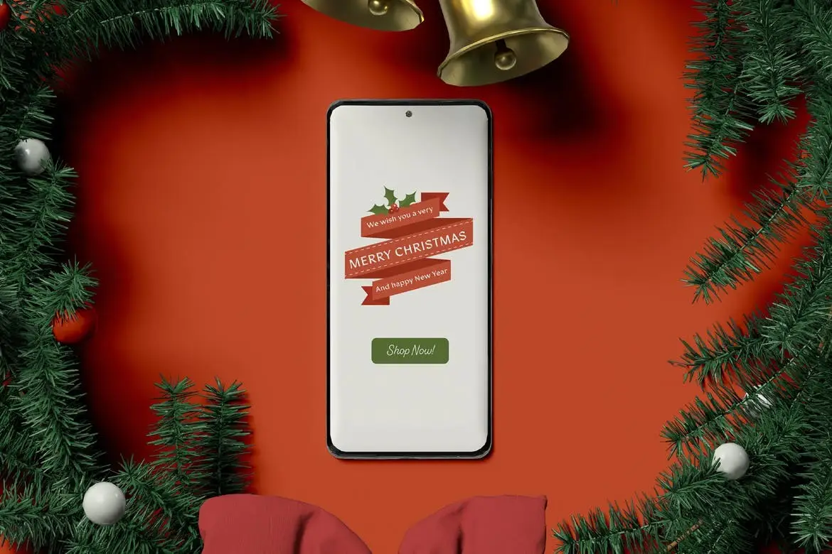 Christmas Phone Mockup 8 christmas phone mockup01