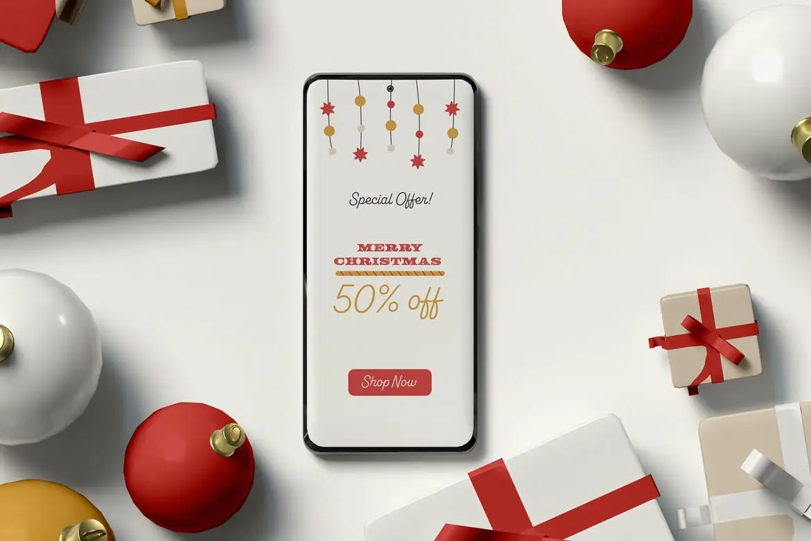 Christmas Phone Mockup 7 christmas phone mockup09