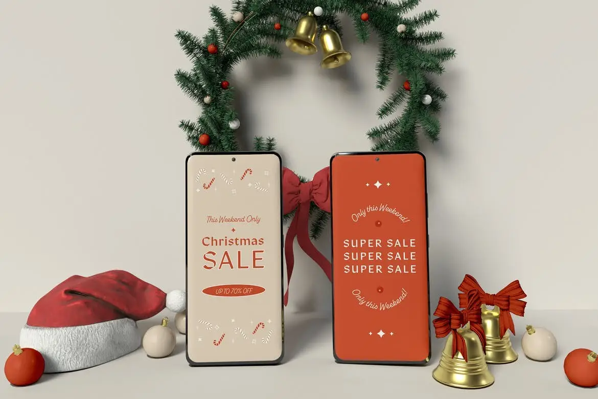 Christmas Phone Mockup 11 christmas phone mockup10