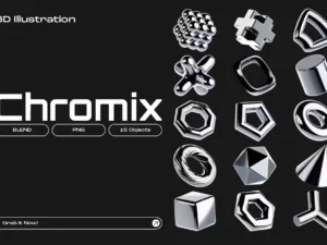 chromix glossy 3d icon set1
