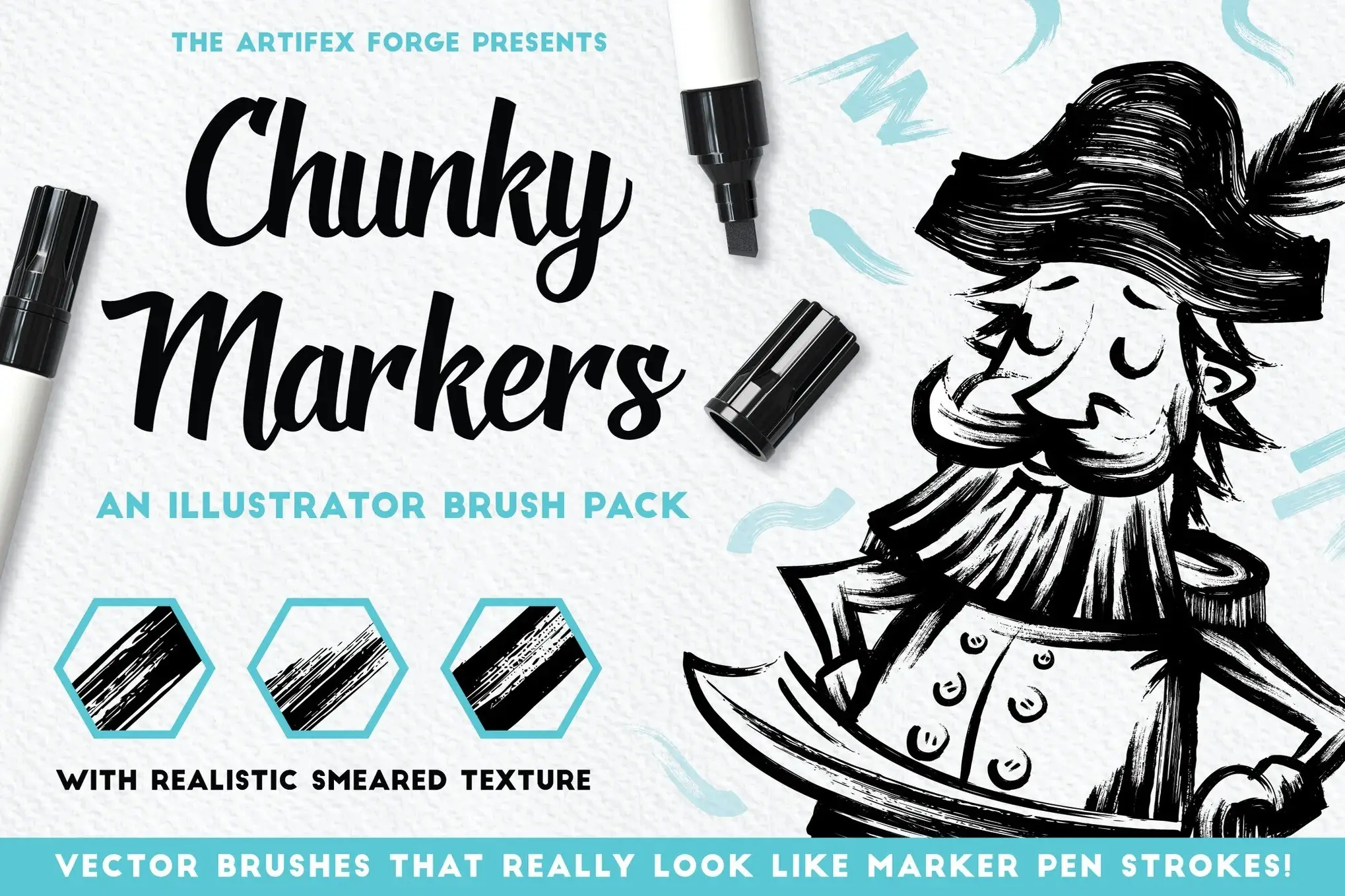 Chunky Markers Illustrator Brushes