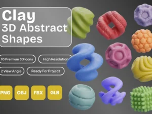 clay 3d abstract shapes2