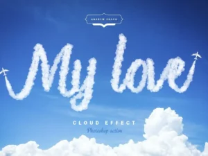 cloud text photoshop action1