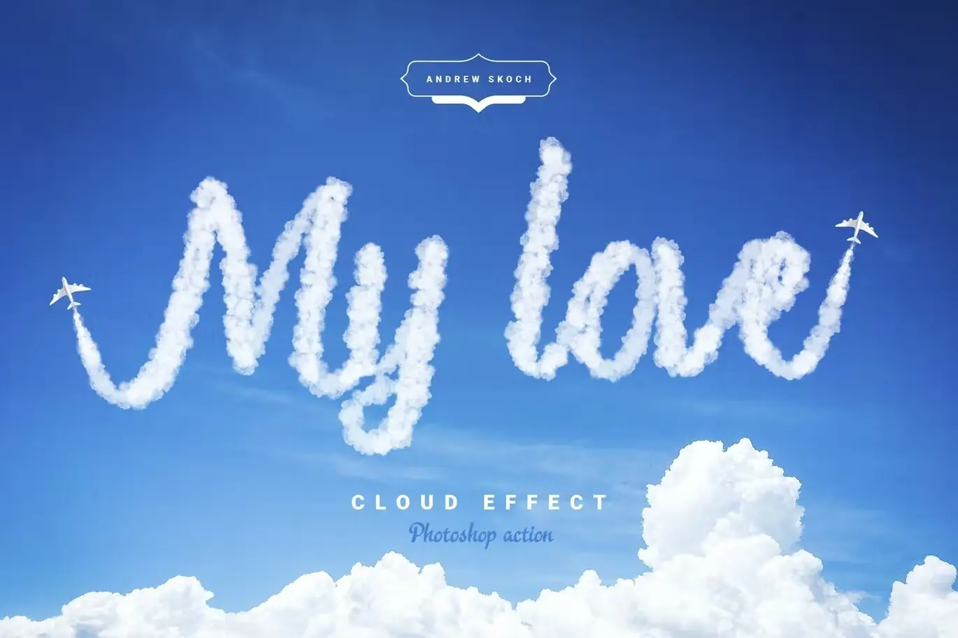 Cloud Text - Photoshop Action