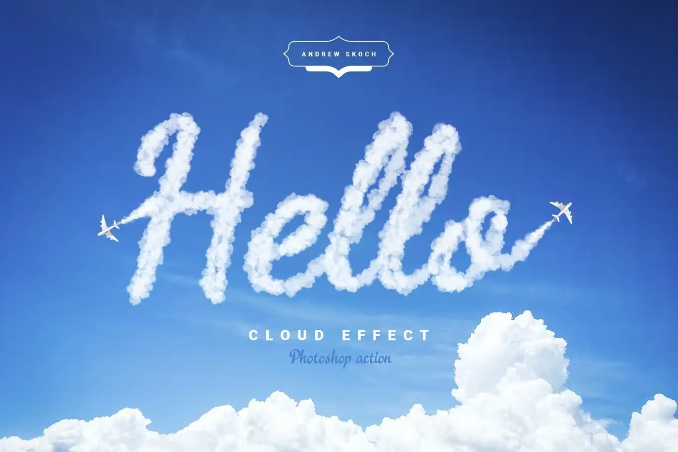 Cloud Text - Photoshop Action 3 cloud text photoshop action2