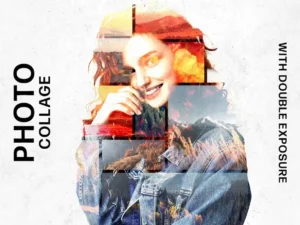 collage template with double exposure effect1