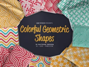 colorful geometric shapes seamless pattern1