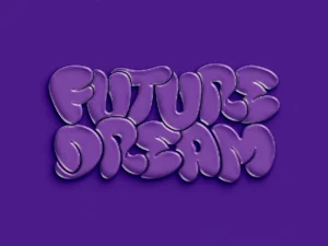 colorful plastic text logo effects2