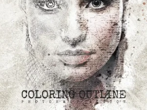 coloring outline photoshop action1
