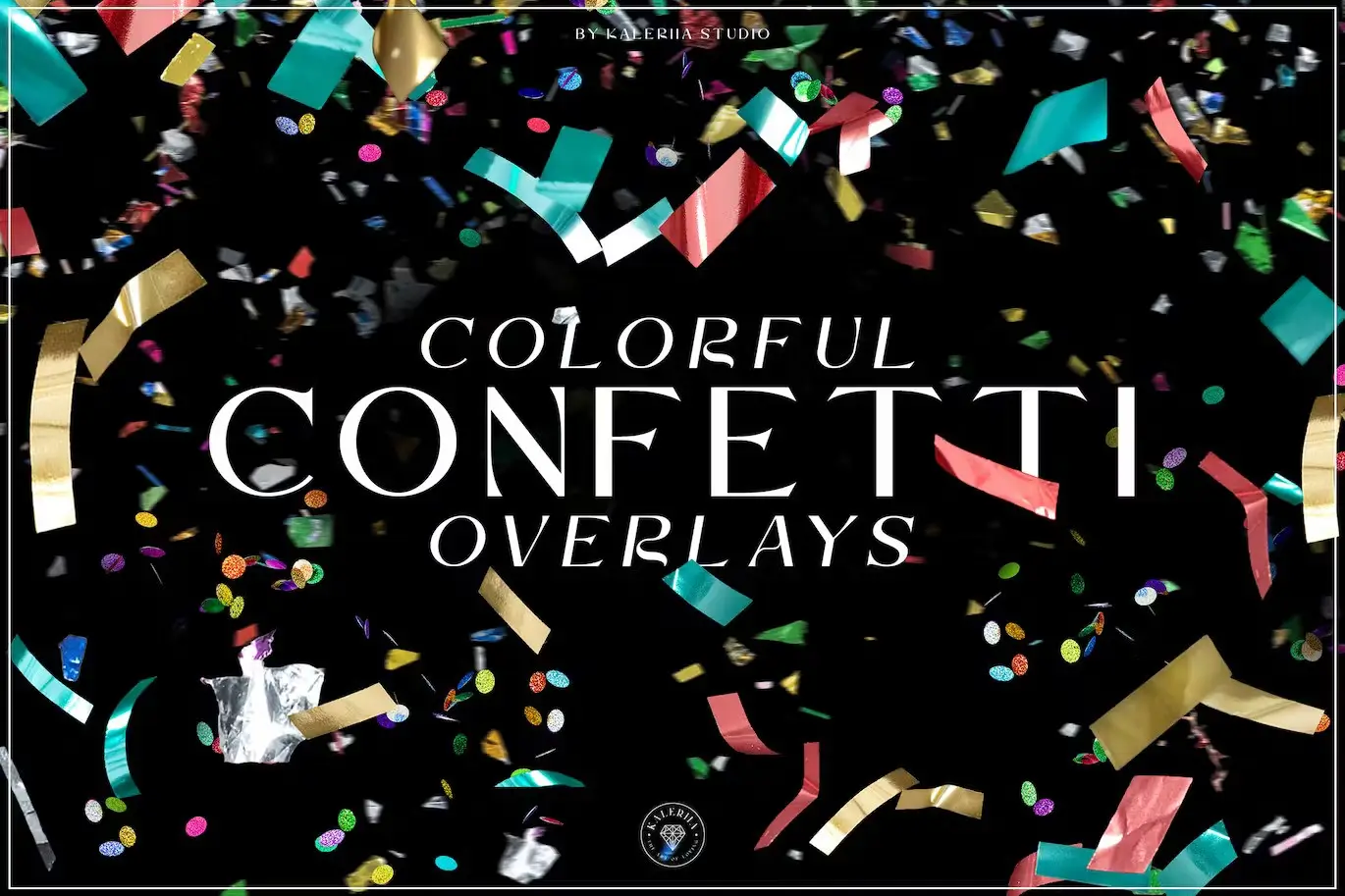 Colourful Foil Confetti Overlays
