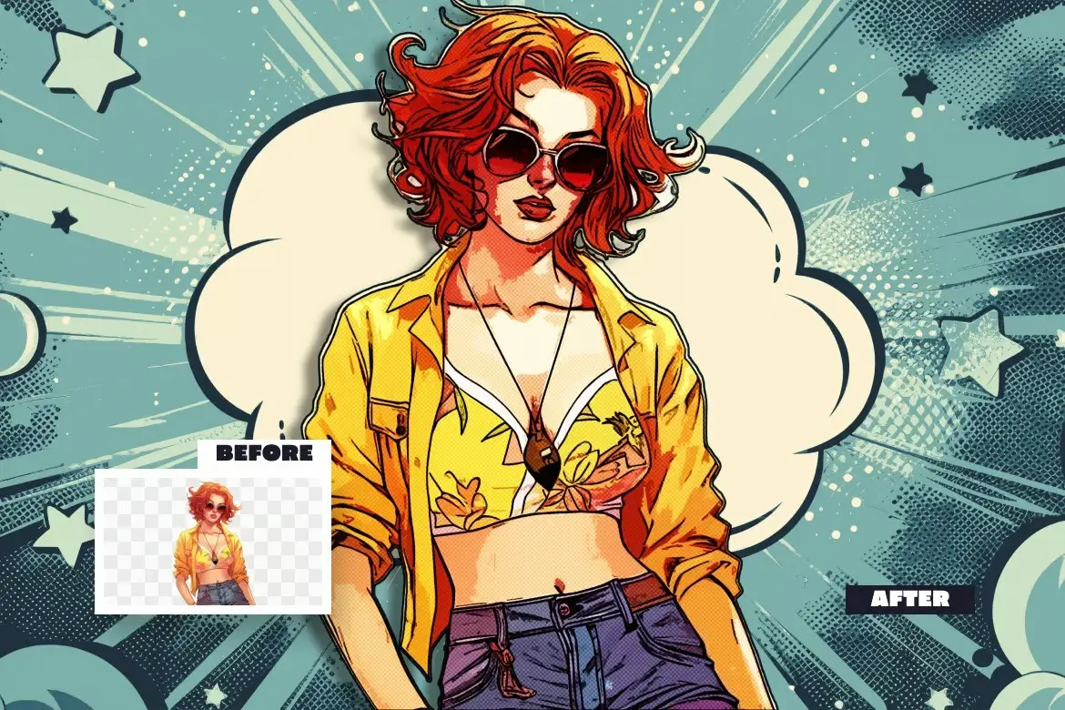 Comic Portrait Photo Effect