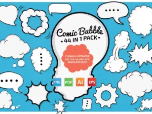 comic speech bubbles set1