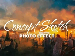 concept sketch photo effect for photoshop1