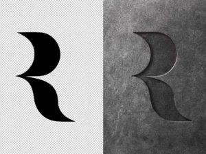 concrete text logo mockup2