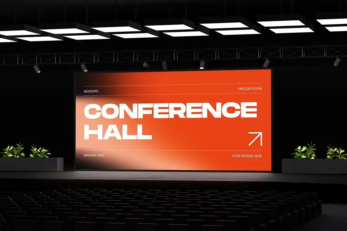 Conference Hall Screen Mockup
