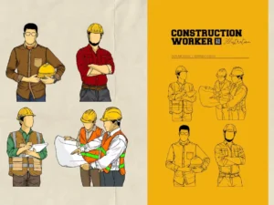 construction worker vector illustration2
