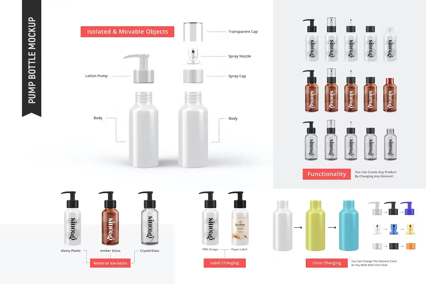 Cosmetic Bottle Mockup Scene Generator