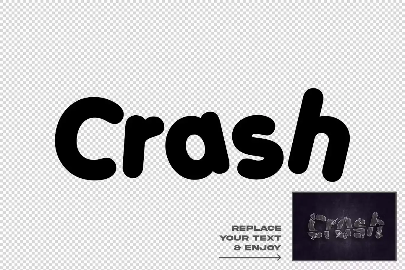 Crash Editable Psd Text Effect 4 crash editable psd text effect2