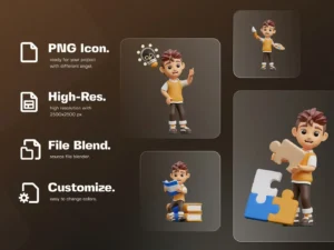 creative children 3d illustration pack09