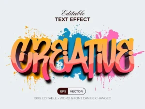 creative text effect graffiti style1