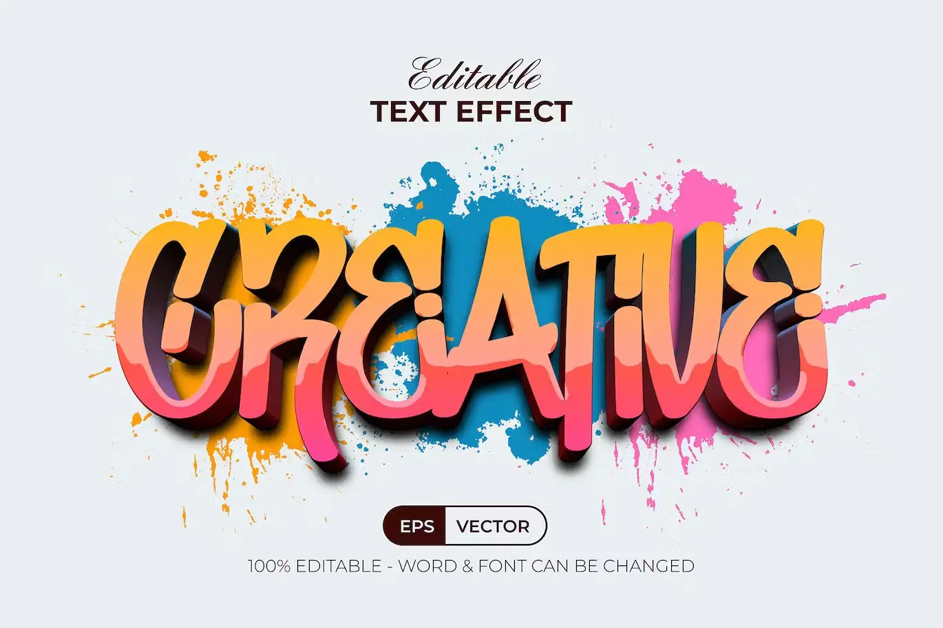 Creative Text Effect Graffiti Style