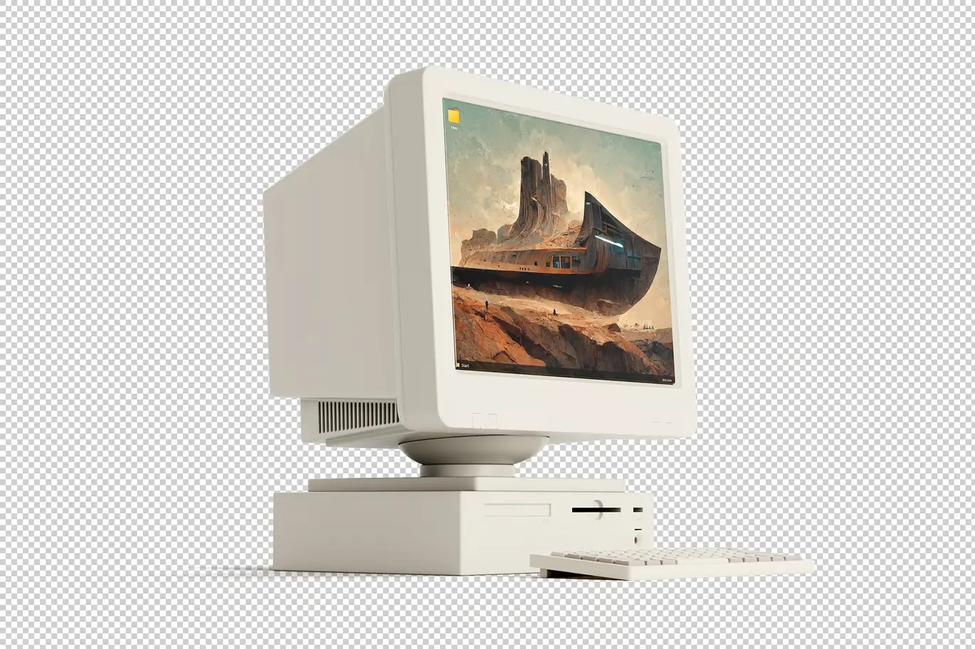 CRT Computer Monitor Mockup 3 crt computer monitor mockup 2