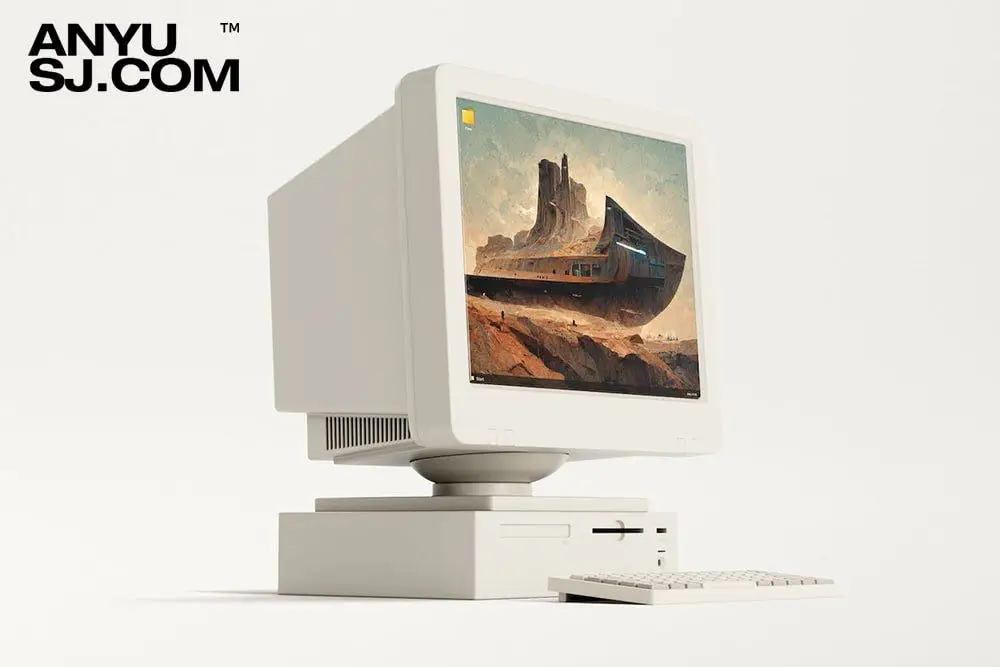 CRT Computer Monitor Mockup 5 crt computer monitor mockup
