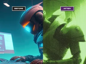 crt green screen game photo effect3
