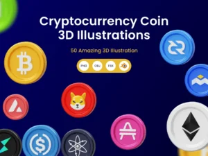 cryptocurrency coin 3d render illustration1