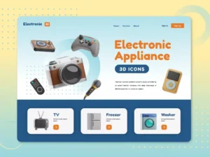 cubicle electronic appliance 3d icon2