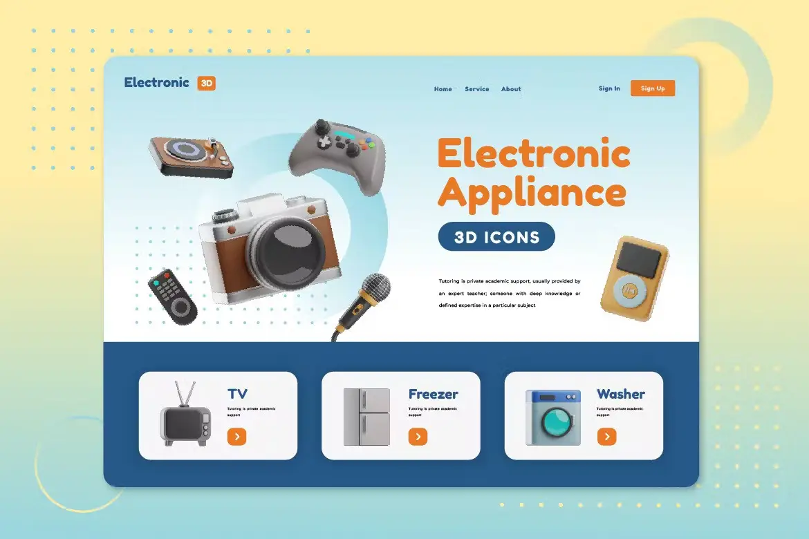 Cubicle - Electronic Appliance 3D Icon