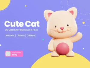 cute 3d character illustration pack01