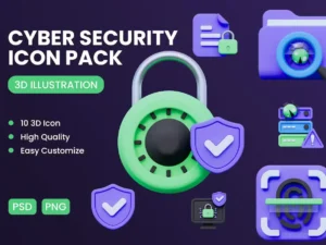 cyber security 3d icon1