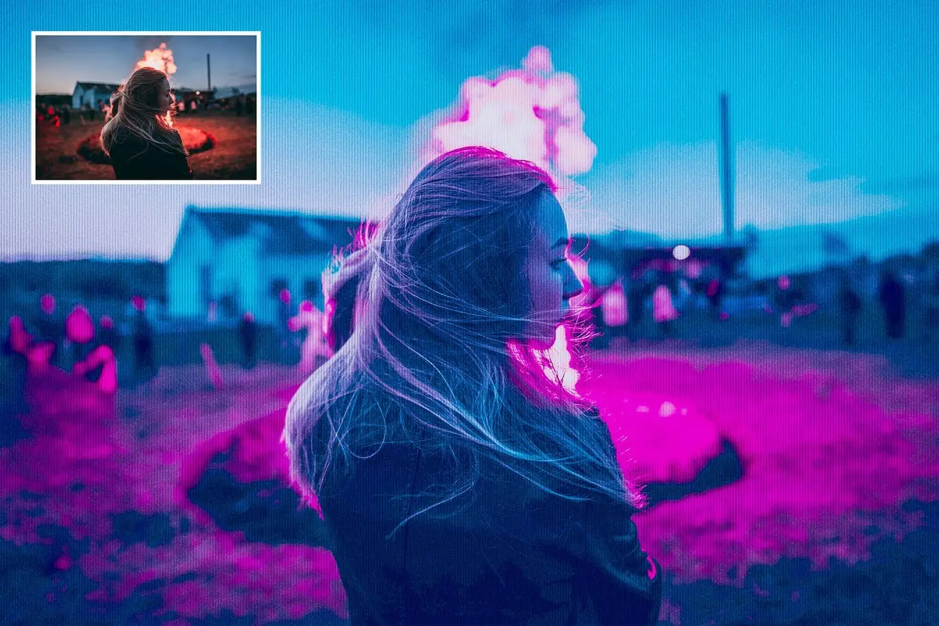 Cyberpunk Distortion Photo Effect