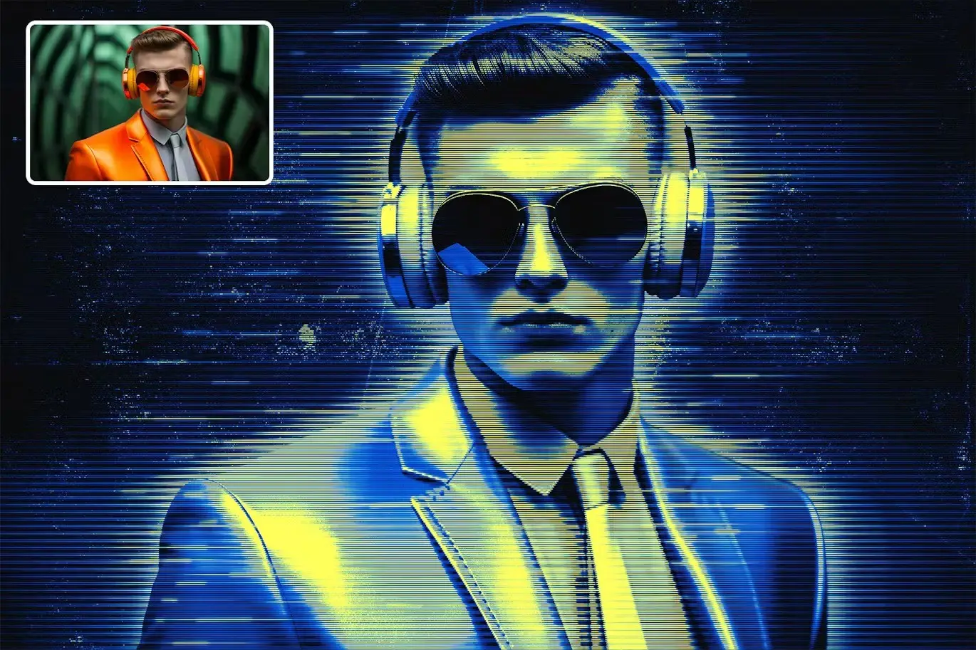 Cyper Hologram Photo Effect 4 cyper hologram photo effect3
