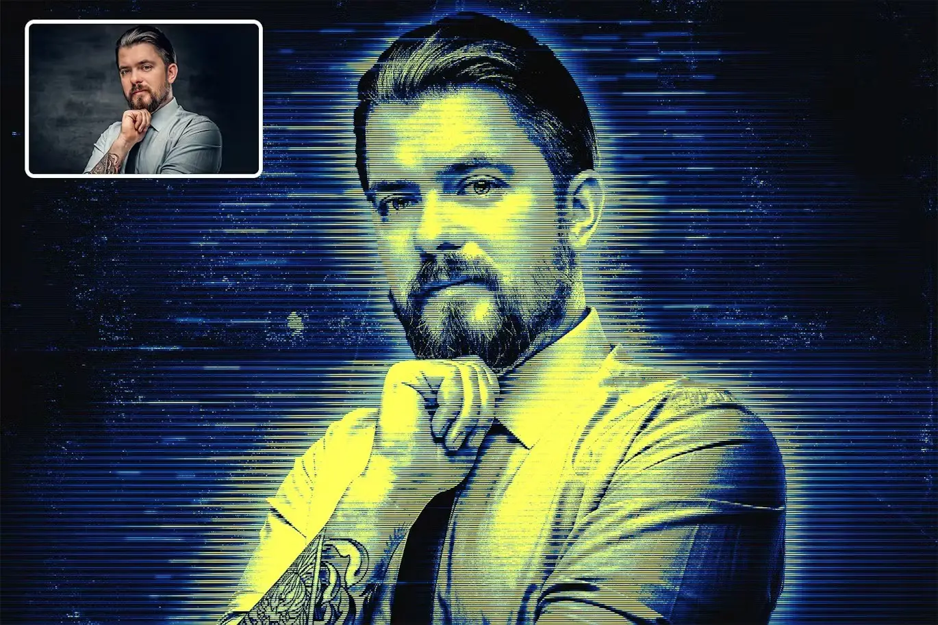 Cyper Hologram Photo Effect 5 cyper hologram photo effect4