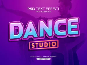 dance studio text effect