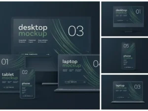 dark clay multi device mockup set1