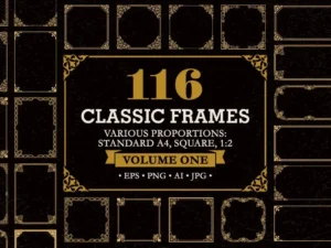 decorative frames and borders set01