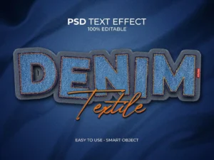 denim textile patch text effect1