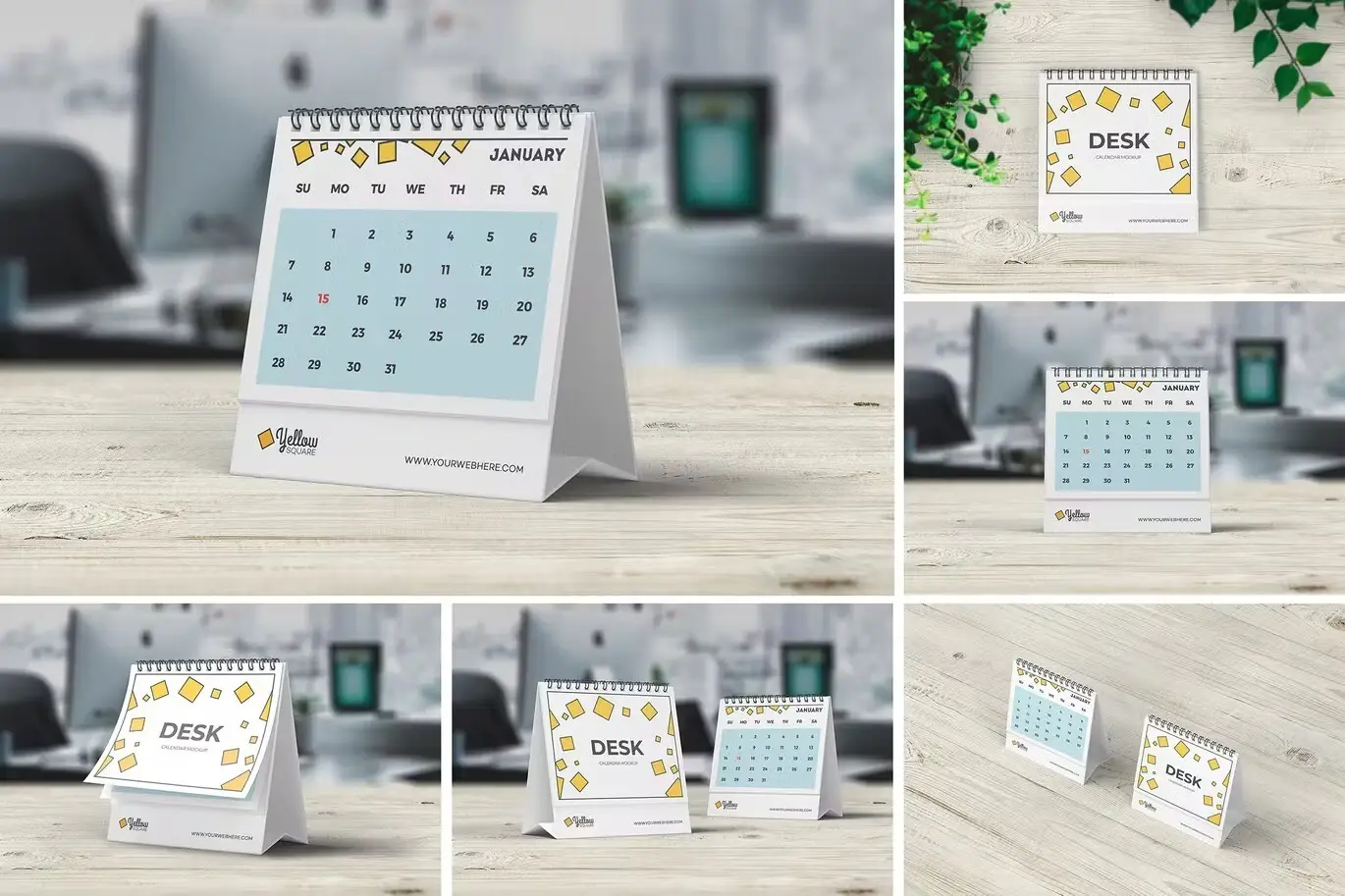Desk Calendar Mockup