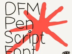 dfm pen script font hand drawn linear doodle font