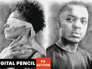 digital pencil photoshop action01