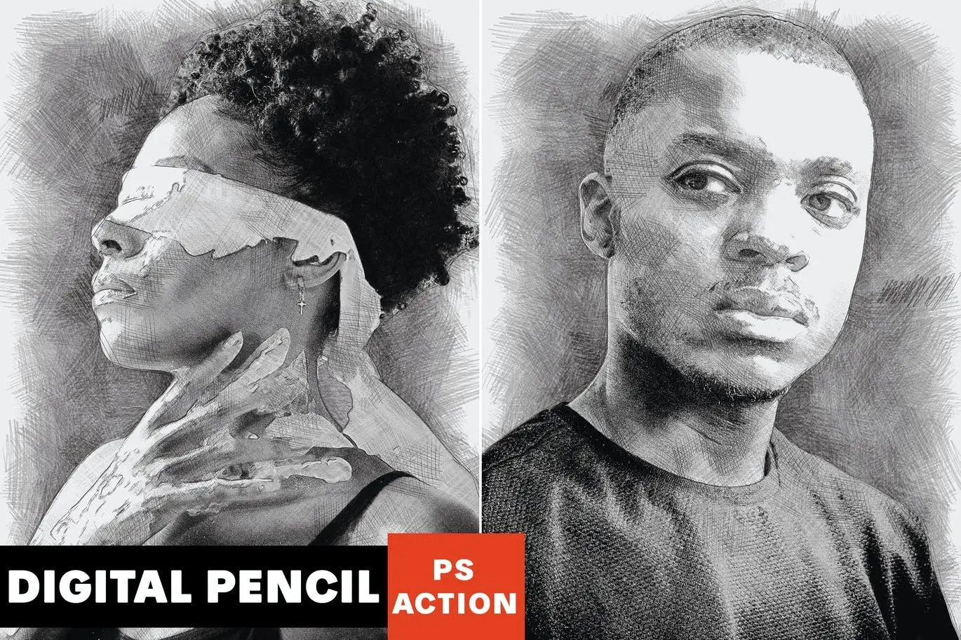 Digital Pencil Photoshop Action